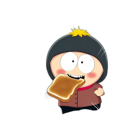 food, hat, cartoon, concept art, pixel art, 3d render, south, park transparent PNG cut-out
