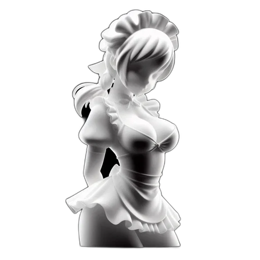 dress, crown, robot, jewelry, 3d render, concept art, pixel art, cartoon transparent PNG cut-out