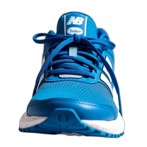 shoes, blue, close-up, single, white, running, shoe, laces transparent PNG cut-out