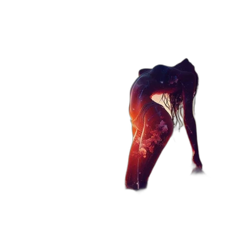 creature, hair, shoes, mask, concept art, 3d render, photorealistic, pixel art transparent PNG cut-out