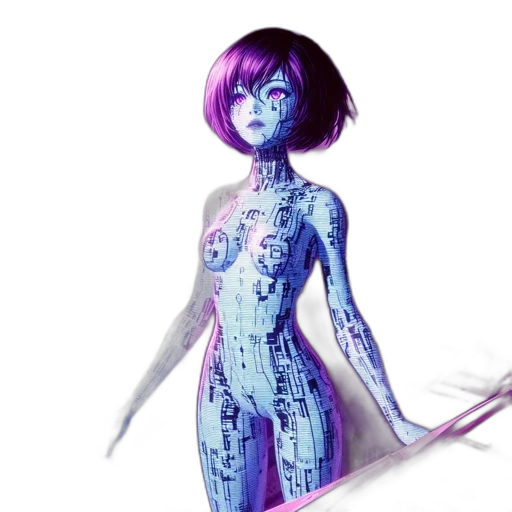 robot, dress, creature, staff, cyberpunk, concept art, pixel art, fantasy art transparent PNG cut-out