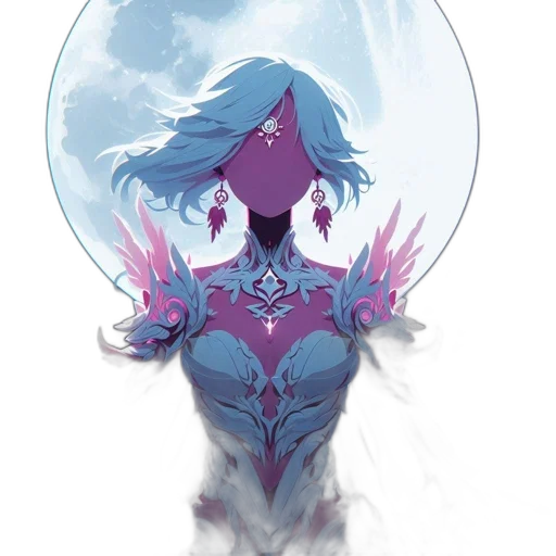 mask, creature, robot, crown, concept art, fantasy art, watercolor, comic book art transparent PNG cut-out