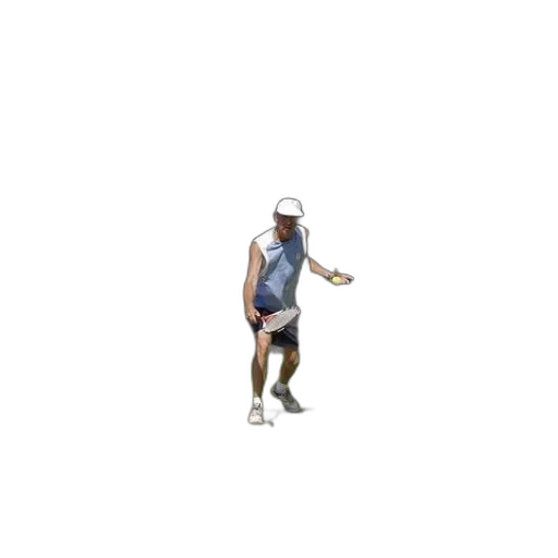 staff, pixel art, 3d render, concept art, man, white, hat, playing transparent PNG cut-out