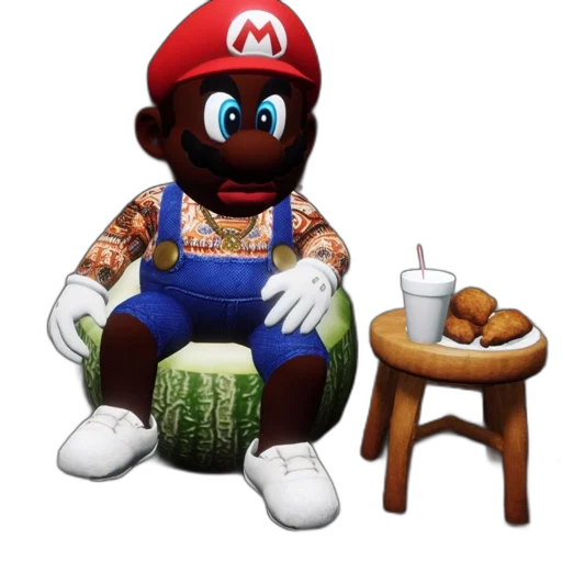 furniture, food, animal, hat, 3d render, pixel art, concept art, photorealistic transparent PNG cut-out