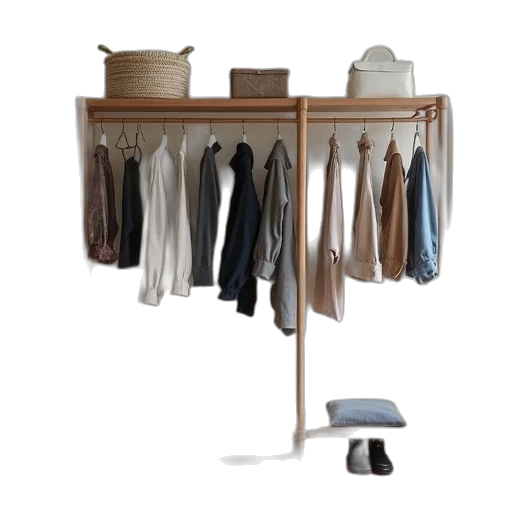 furniture, jacket, staff, 3d render transparent PNG cut-out