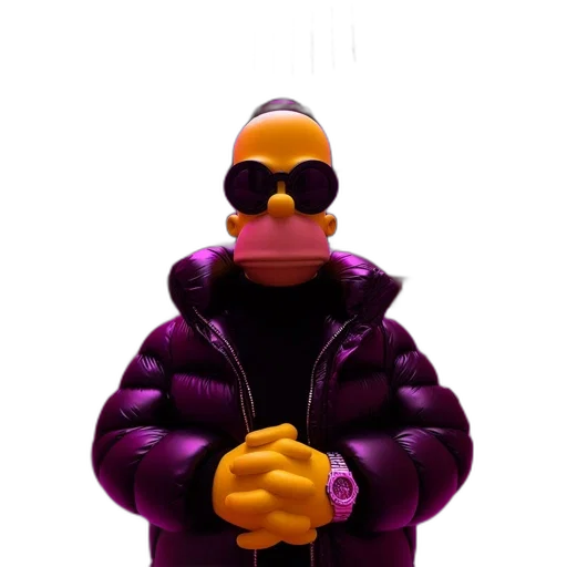 jacket, animal, mask, creature, 3d render, concept art, cyberpunk, vaporwave transparent PNG cut-out