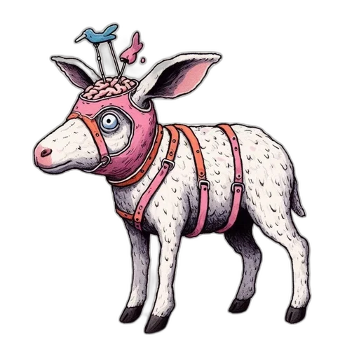 animal, staff, creature, jewelry, concept art, 3d render, pixel art, watercolor transparent PNG cut-out