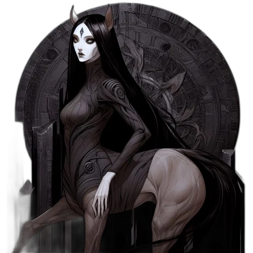 dress, fantasy art, concept art, comic book art, pixel art, dark, monochrome, ethereal transparent PNG cut-out