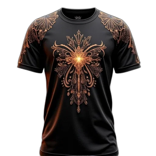 fantasy art, cyberpunk, 3d render, concept art, dark, bling, king, shirts transparent PNG cut-out