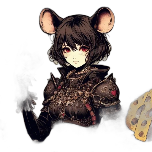 mask, weapon, jacket, animal, concept art, fantasy art, pixel art, anime transparent PNG cut-out