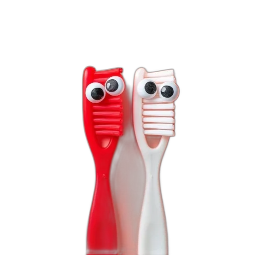 staff, weapon, robot, 3d render, red, plastic, toothbrush, white transparent PNG cut-out