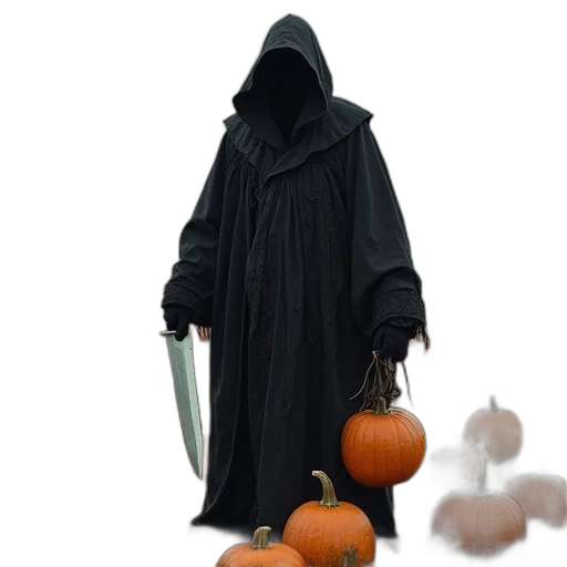 staff, weapon, mask, creature, concept art, 3d render, dark, man transparent PNG cut-out