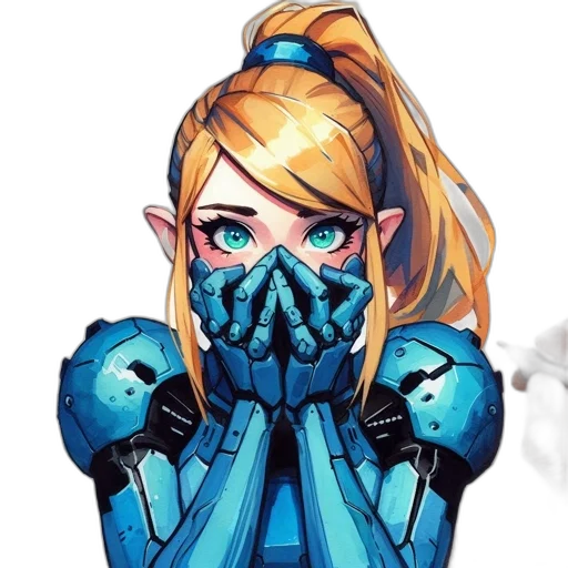 mask, face, weapon, robot, concept art, pixel art, comic book art, cyberpunk transparent PNG cut-out