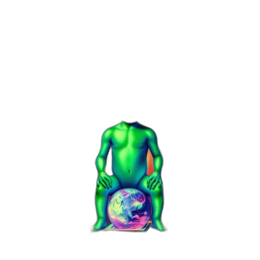 creature, robot, animal, face, pixel art, vaporwave, concept art, 3d render transparent PNG cut-out