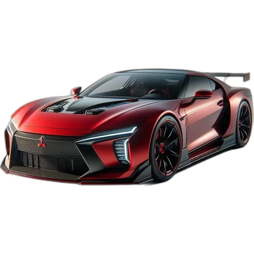 car, 3d render, photorealistic, concept art, sleek, red, unique, vent transparent PNG cut-out