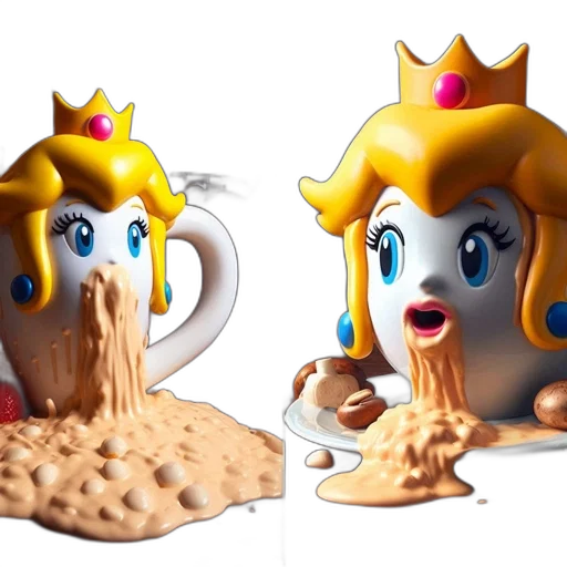 crown, food, 3d render, concept art, pixel art, photorealistic, two, images transparent PNG cut-out