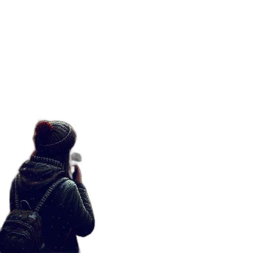 jacket, hat, mask, umbrella, 3d render, photorealistic, concept art, pixel art transparent PNG cut-out