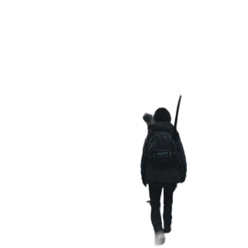jacket, umbrella, staff, hat, 3d render, concept art, pixel art, cyberpunk transparent PNG cut-out