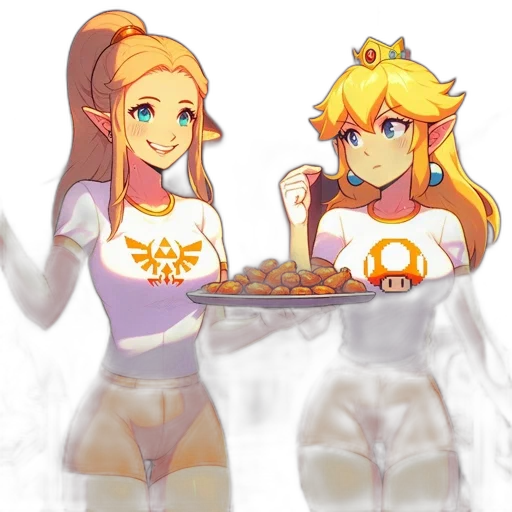 food, concept art, pixel art, anime, fantasy art, golden, monochrome, colorful transparent PNG cut-out