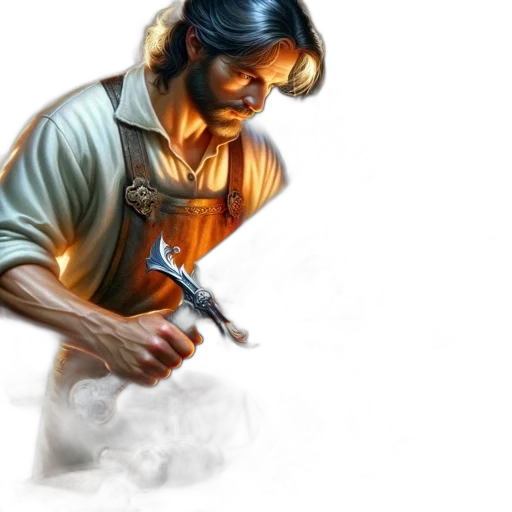 staff, weapon, sword, face, concept art, fantasy art, photorealistic, comic book art transparent PNG cut-out