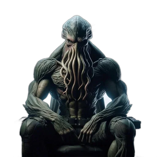 creature, hair, animal, mask, concept art, comic book art, fantasy art, 3d render transparent PNG cut-out