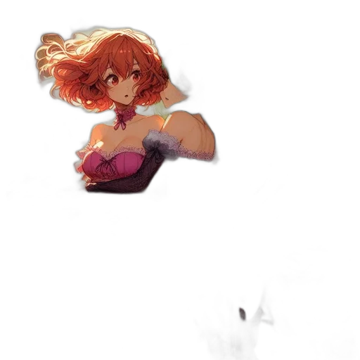 weapon, dress, creature, face, watercolor, anime, pixel art, concept art transparent PNG cut-out