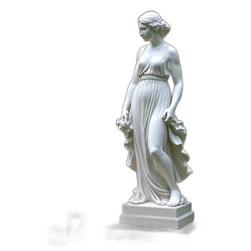 dress, jewelry, staff, 3d render, concept art, photorealistic, vaporwave, statue transparent PNG cut-out