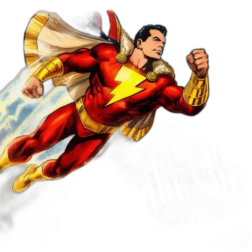 comic book art, concept art, cartoon, photorealistic, superhero, clad, striking, red transparent PNG cut-out