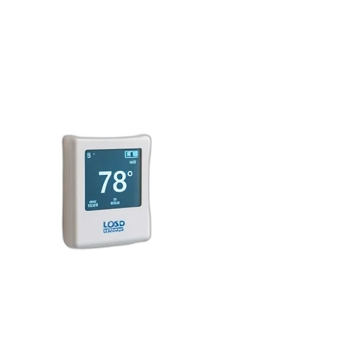 white, digital, thermometer, blue, brand, logo, mounted, wall transparent PNG cut-out