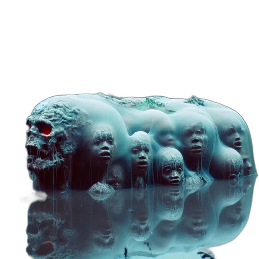 bottle, robot, mask, crown, concept art, 3d render, cyberpunk, photorealistic transparent PNG cut-out