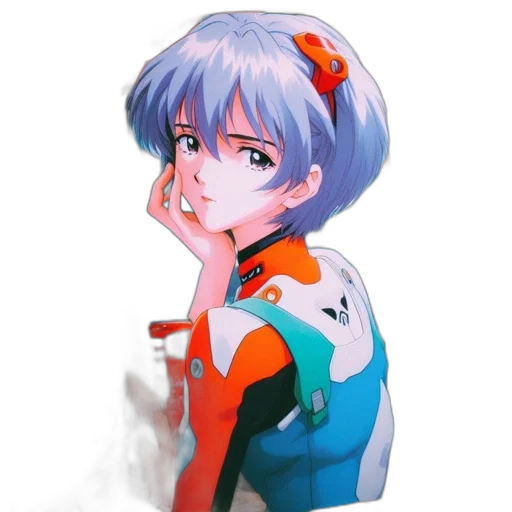 robot, jacket, face, staff, anime, pixel art, vaporwave, concept art transparent PNG cut-out