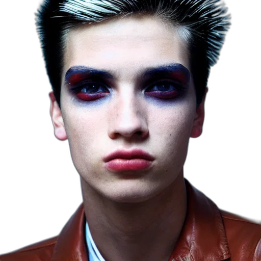 face, hair, jacket, creature transparent PNG cut-out