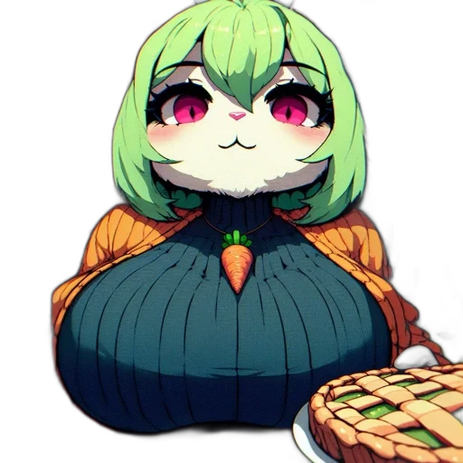 creature, food, mask, staff, pixel art, anime, concept art, watercolor transparent PNG cut-out