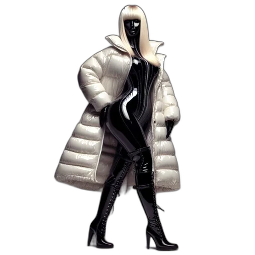 jacket, mask, concept art, cyberpunk, 3d render, photorealistic, monochrome, dark transparent PNG cut-out