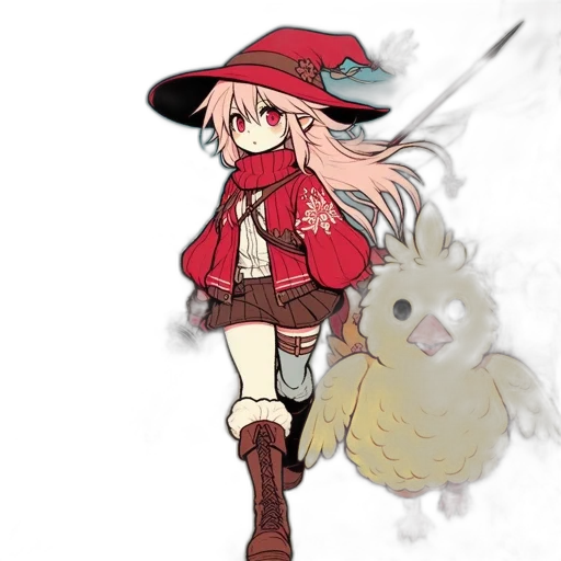 staff, hat, dragon, weapon, concept art, pixel art, fantasy art, anime transparent PNG cut-out