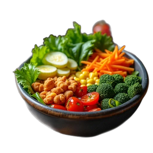 food, crown, photorealistic, 3d render transparent PNG cut-out
