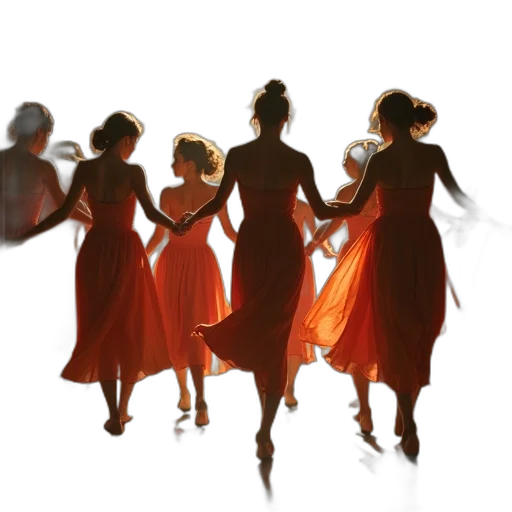 dress, concept art, group, people transparent PNG cut-out