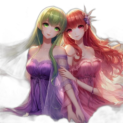 dress, fantasy art, anime, watercolor, pixel art, green, colorful, pastel transparent PNG cut-out