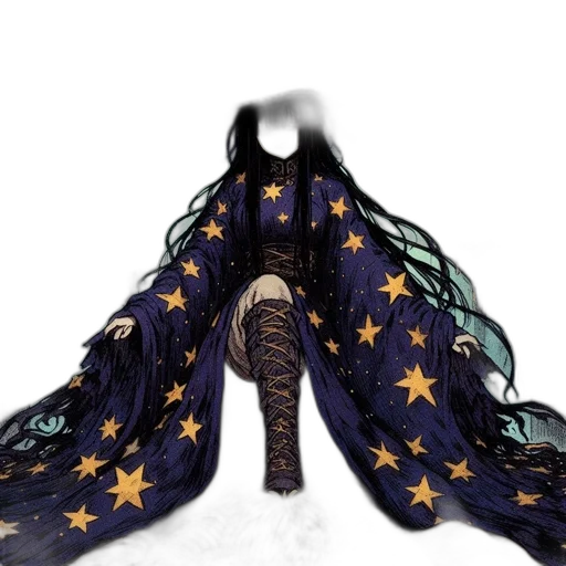 dress, umbrella, staff, jacket, fantasy art, concept art, pixel art, anime transparent PNG cut-out