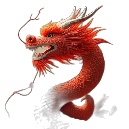 dragon, creature, animal, staff, fantasy art, photorealistic, concept art, 3d render transparent PNG cut-out