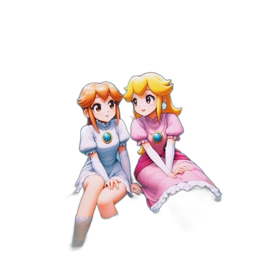 dress, staff, weapon, crown, pixel art, 3d render, vaporwave, anime transparent PNG cut-out