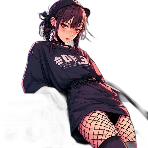 dress, staff, weapon, jacket, pixel art, anime, concept art, cyberpunk transparent PNG cut-out