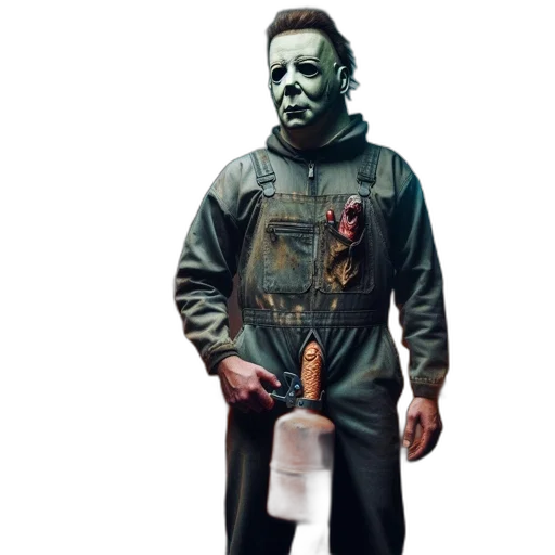 jacket, mask, face, concept art, 3d render, comic book art, pixel art, figure transparent PNG cut-out
