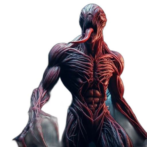 creature, animal, robot, concept art, comic book art, 3d render, photorealistic, red transparent PNG cut-out