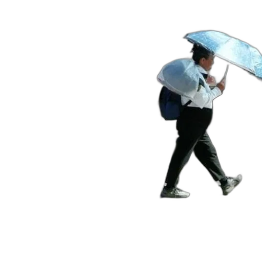 umbrella, jacket, staff, 3d render transparent PNG cut-out