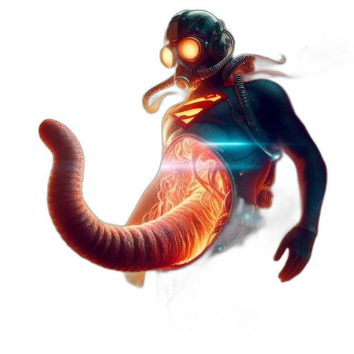 creature, animal, dragon, staff, concept art, fantasy art, 3d render, pixel art transparent PNG cut-out