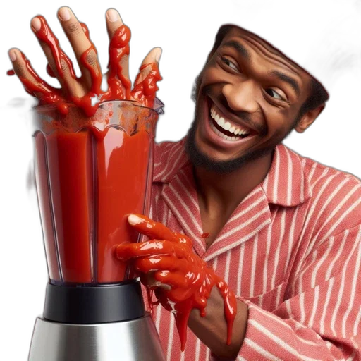 food, staff, weapon, photorealistic, red, man, white, stripes transparent PNG cut-out
