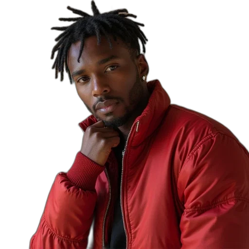 jacket, face, pharrelle, name transparent PNG cut-out