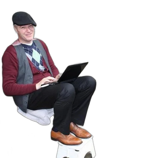 furniture, hat, jacket, staff, 3d render, concept art, man, red transparent PNG cut-out