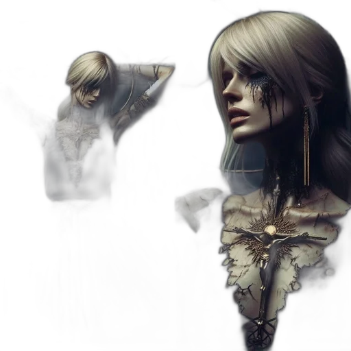 face, mask, concept art, fantasy art, photorealistic, 3d render, dark, monochrome transparent PNG cut-out